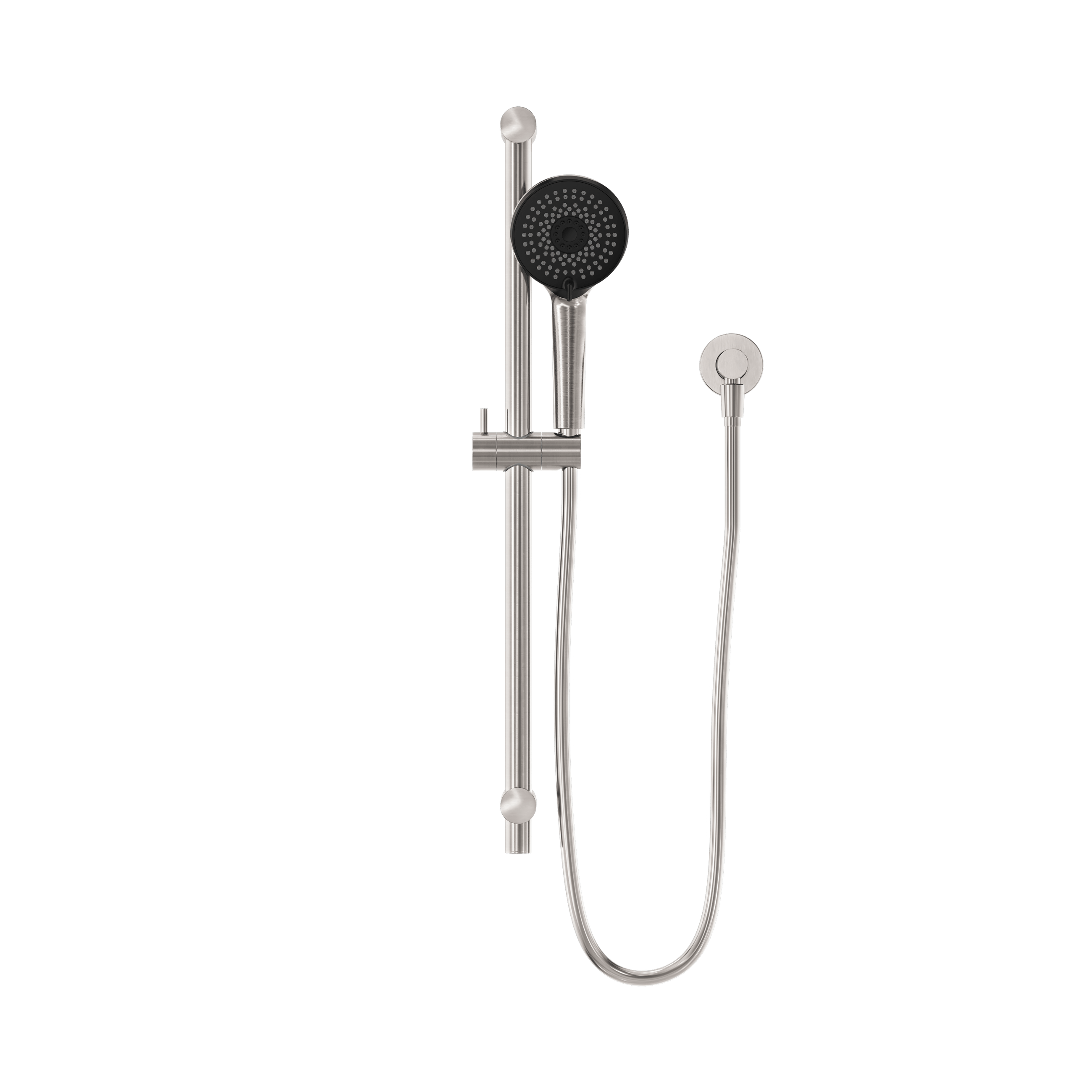 Round Metal Project Rail Shower Brushed Nickel