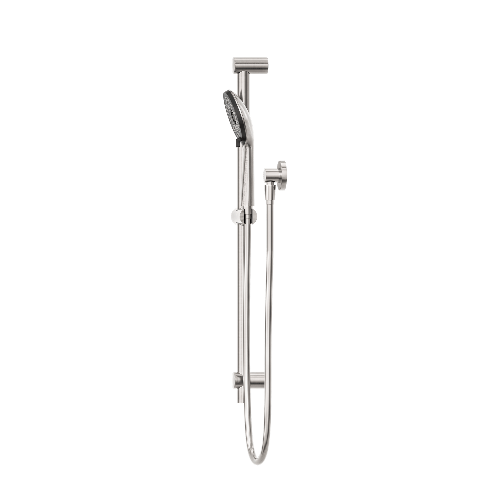 Round Metal Project Rail Shower Brushed Nickel