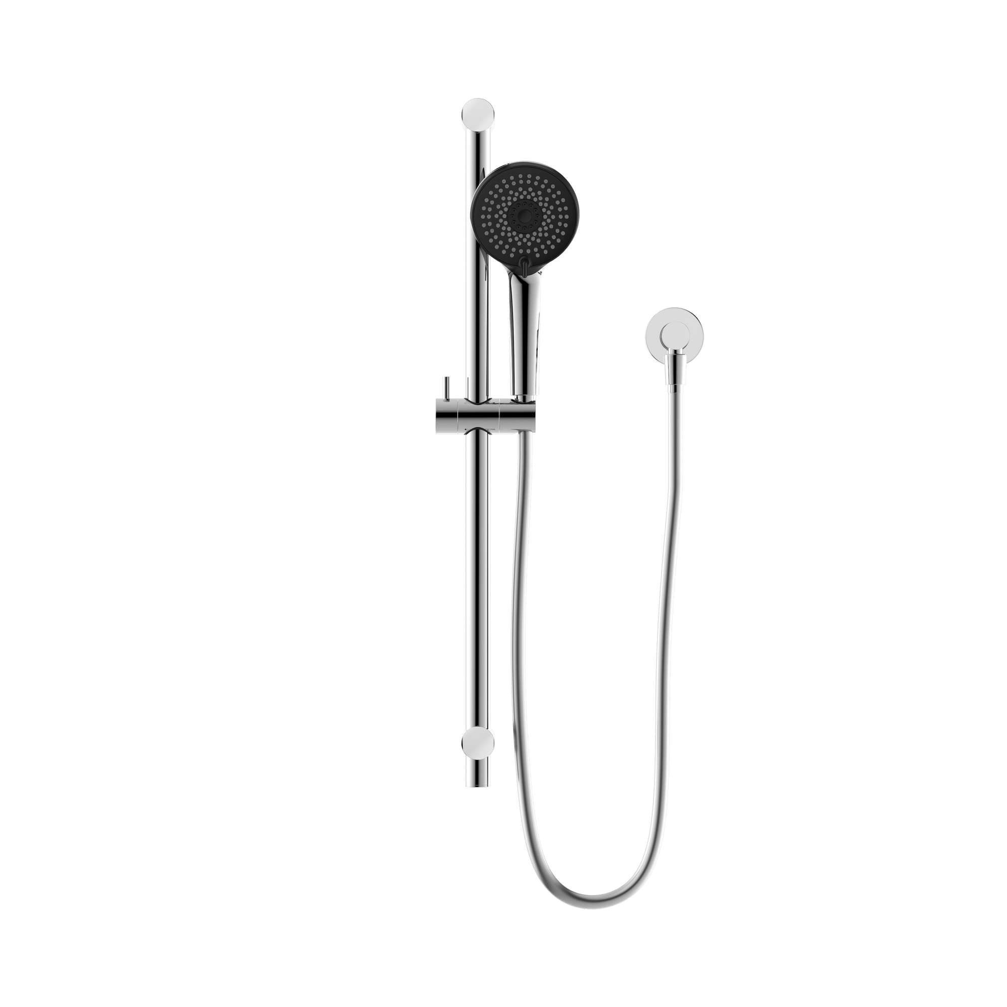 Round Metal Project Rail Shower Chrome