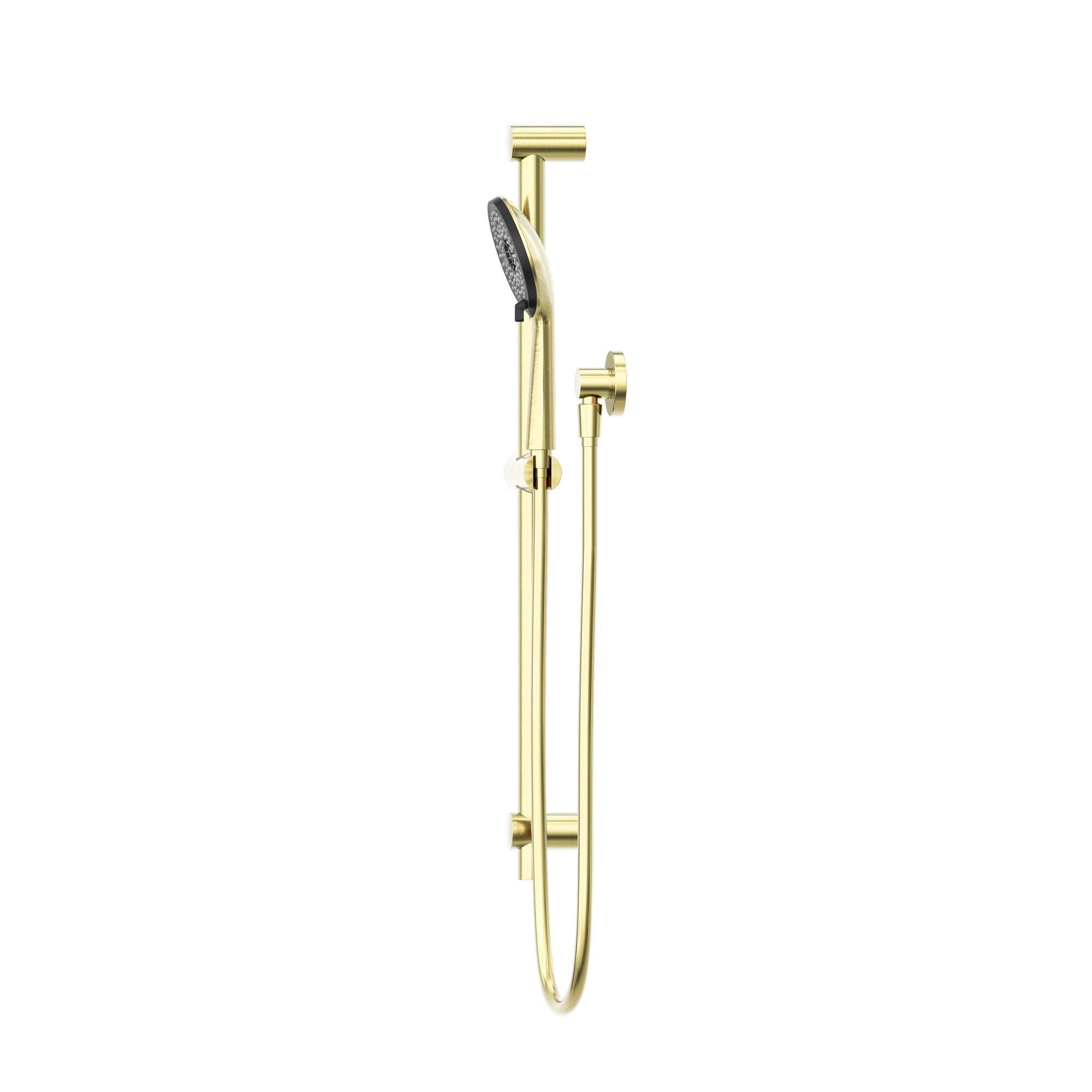 Round Metal Project Shower Rail 4 Star Rating Brushed Gold