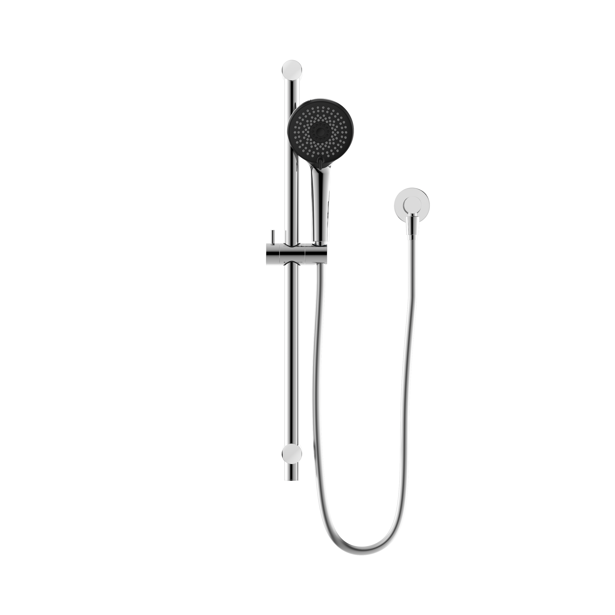 Round Metal Project Shower Rail 4 Star Rating Chrome