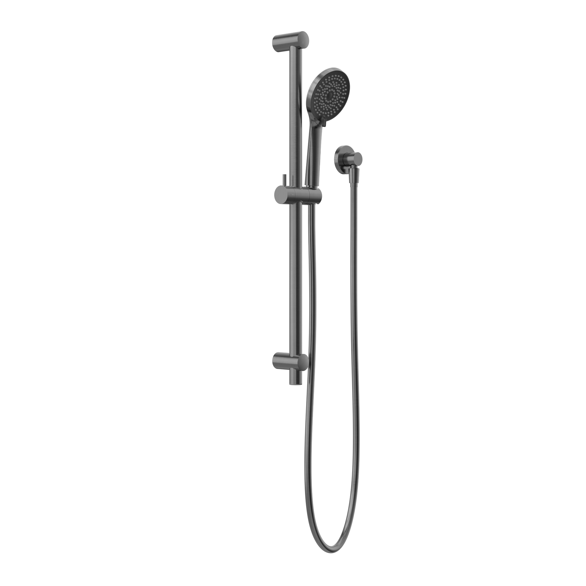 Round Metal Project Shower Rail 4 Star Rating Gun Metal