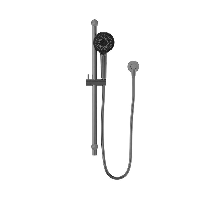 Round Metal Project Shower Rail 4 Star Rating Gun Metal