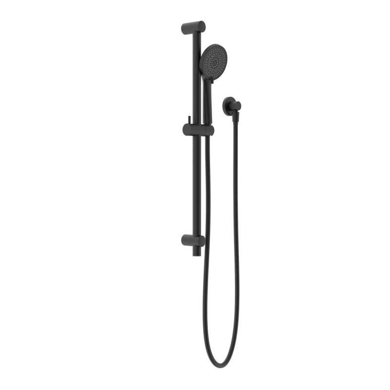 Round Metal Project Shower Rail 4 Star Rating Matte Black
