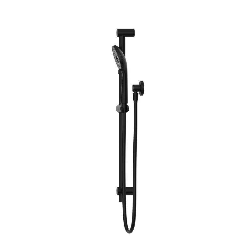 Round Metal Project Shower Rail 4 Star Rating Matte Black