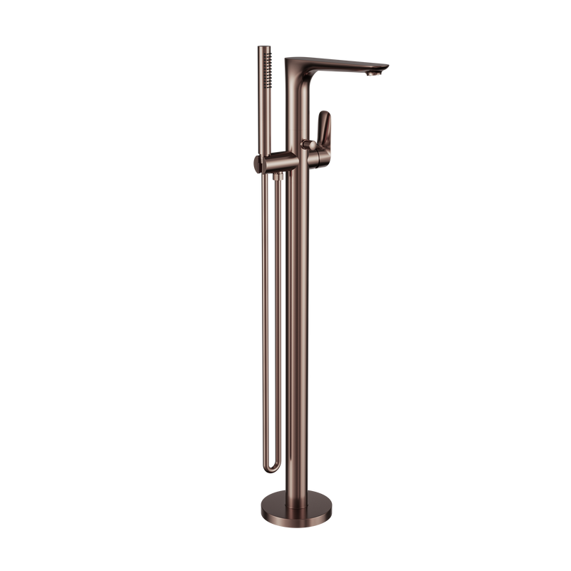 Bianca Freestanding Bath Mixer With Hand Shower Brushed Bronze