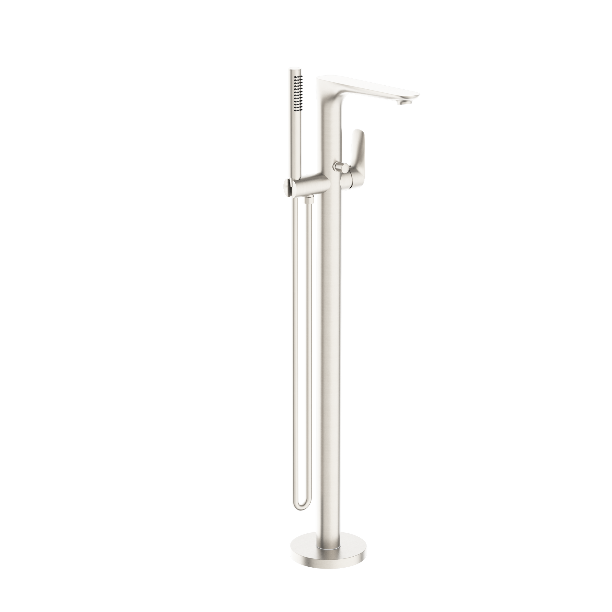 Bianca Freestanding Bath Mixer With Hand Shower Brushed Nickel