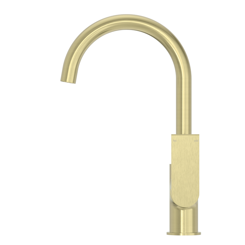 Bianca Kitchen Mixer Gooseneck Spout Brushed Gold