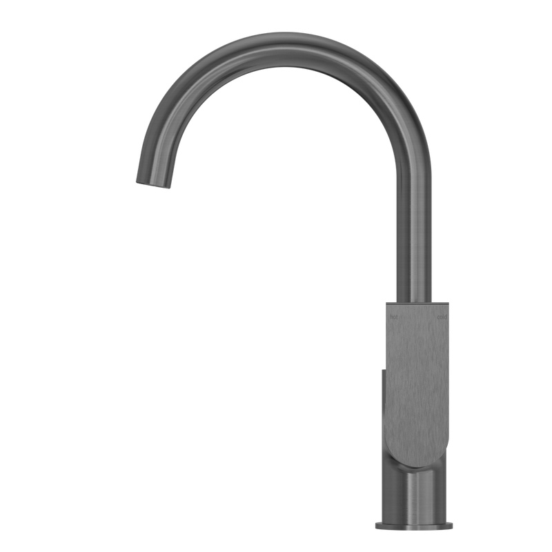 Bianca Kitchen Mixer Gooseneck Spout Gun Metal