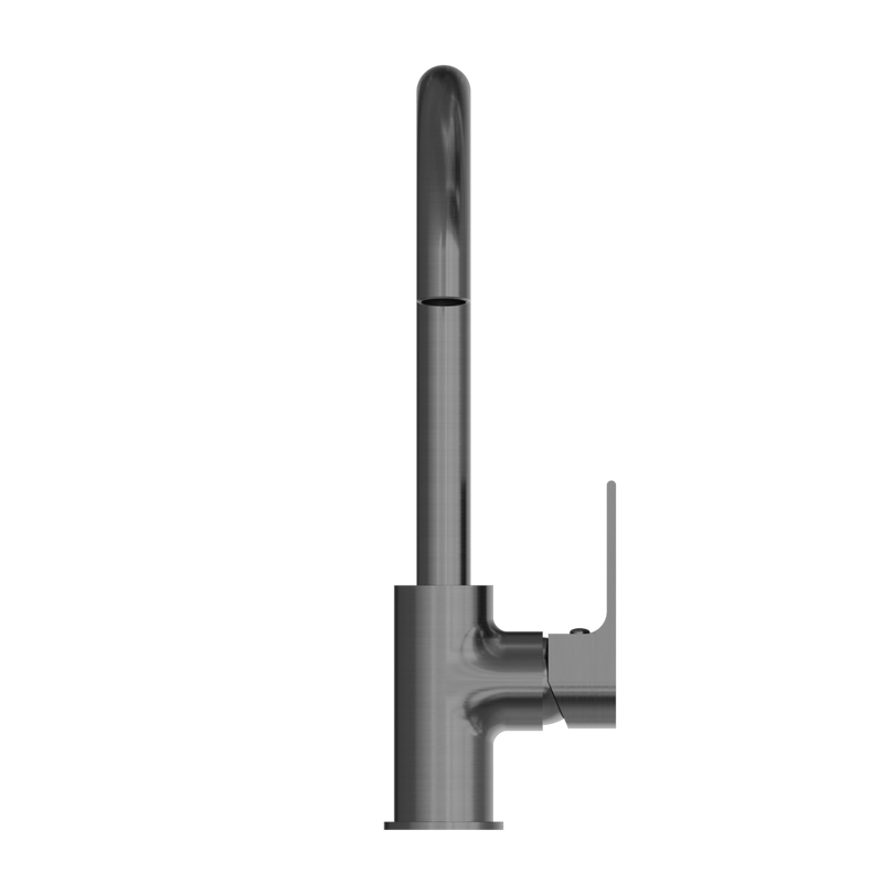Bianca Kitchen Mixer Gooseneck Spout Gun Metal