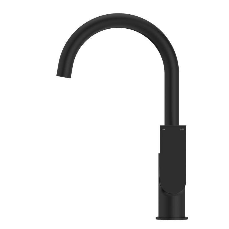 Bianca Kitchen Mixer Gooseneck Spout Matte Black