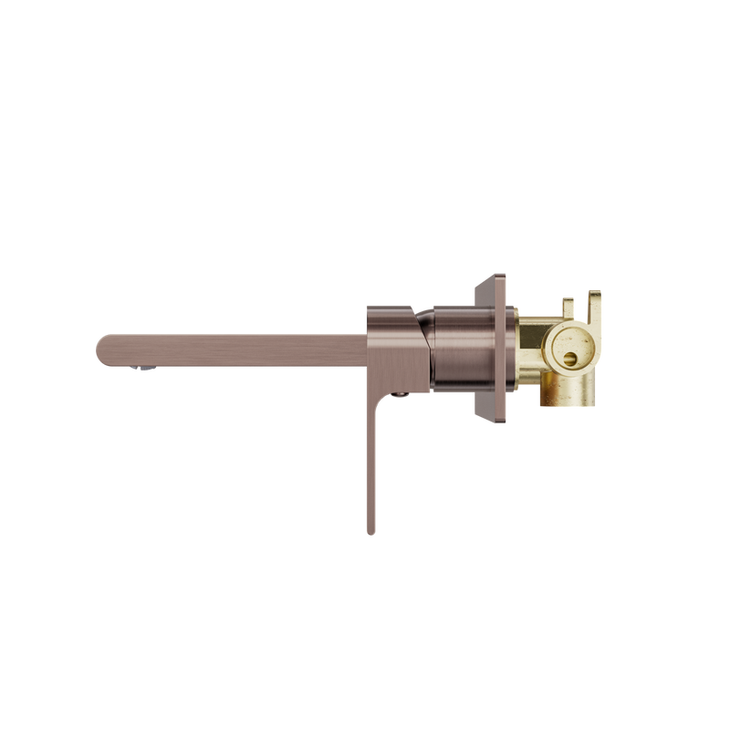 Bianca Wall Basin/Bath Mixer 187mm Brushed Bronze