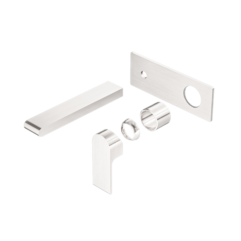 Bianca Wall Basin/Bath Mixer 187mm Trim Kits Only Brushed Nickel