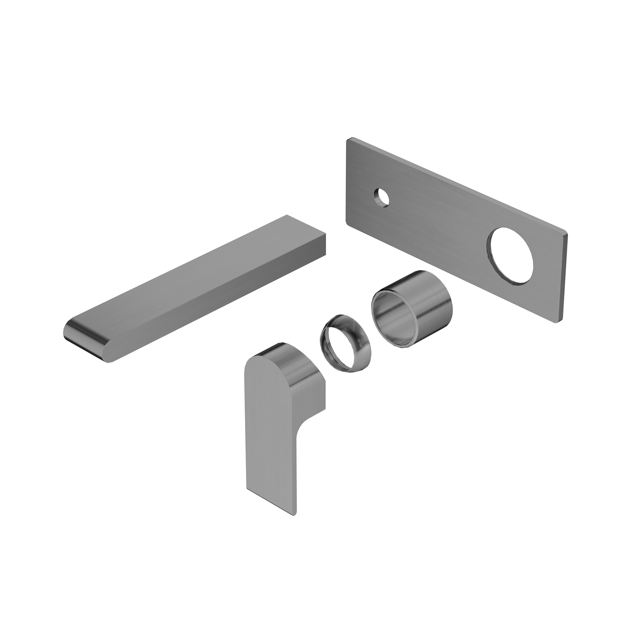 Bianca Wall Basin/Bath Mixer 187mm Trim Kits Only Gun Metal