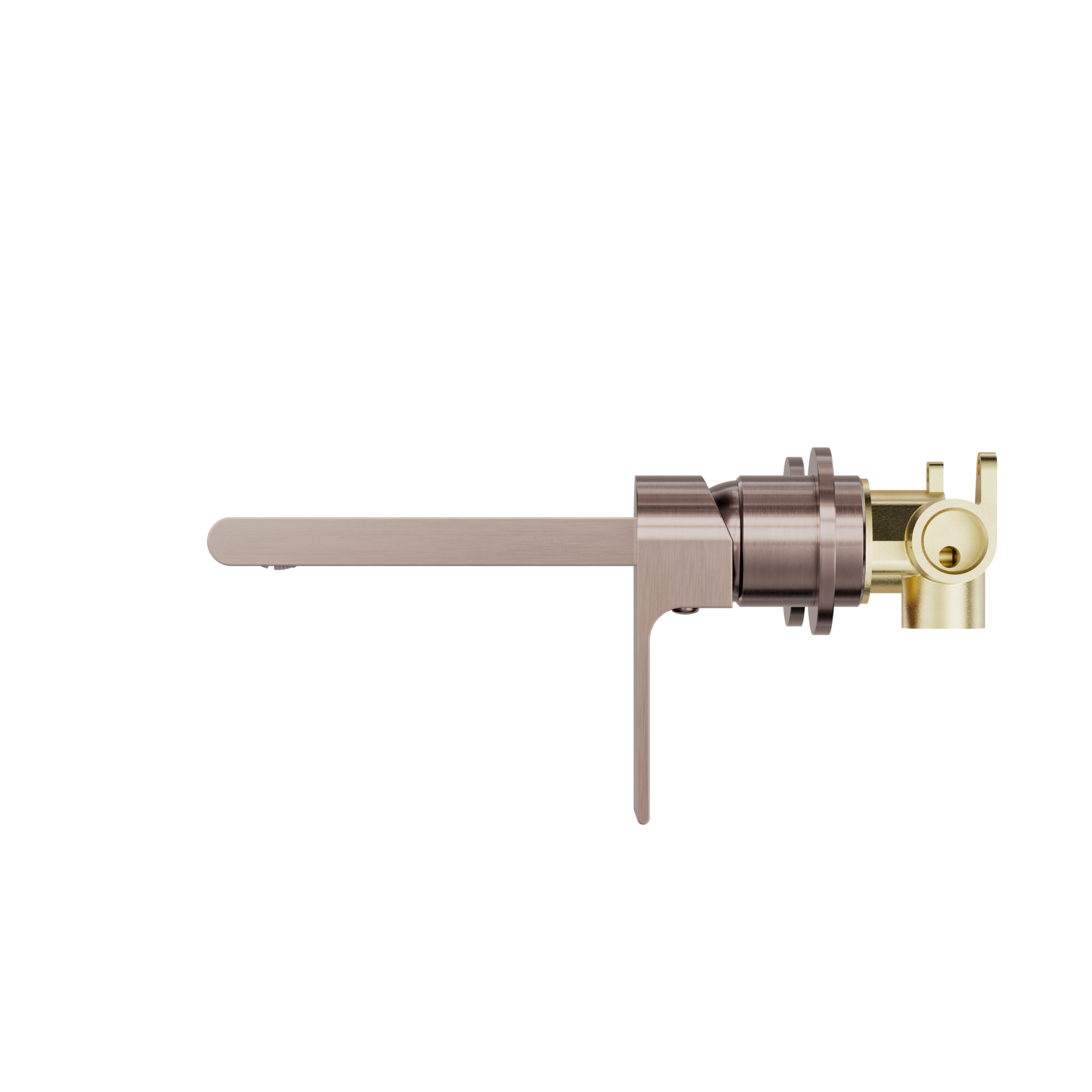 Bianca Wall Basin/Bath Mixer Separate Back Plate 187mm Brushed Bronze