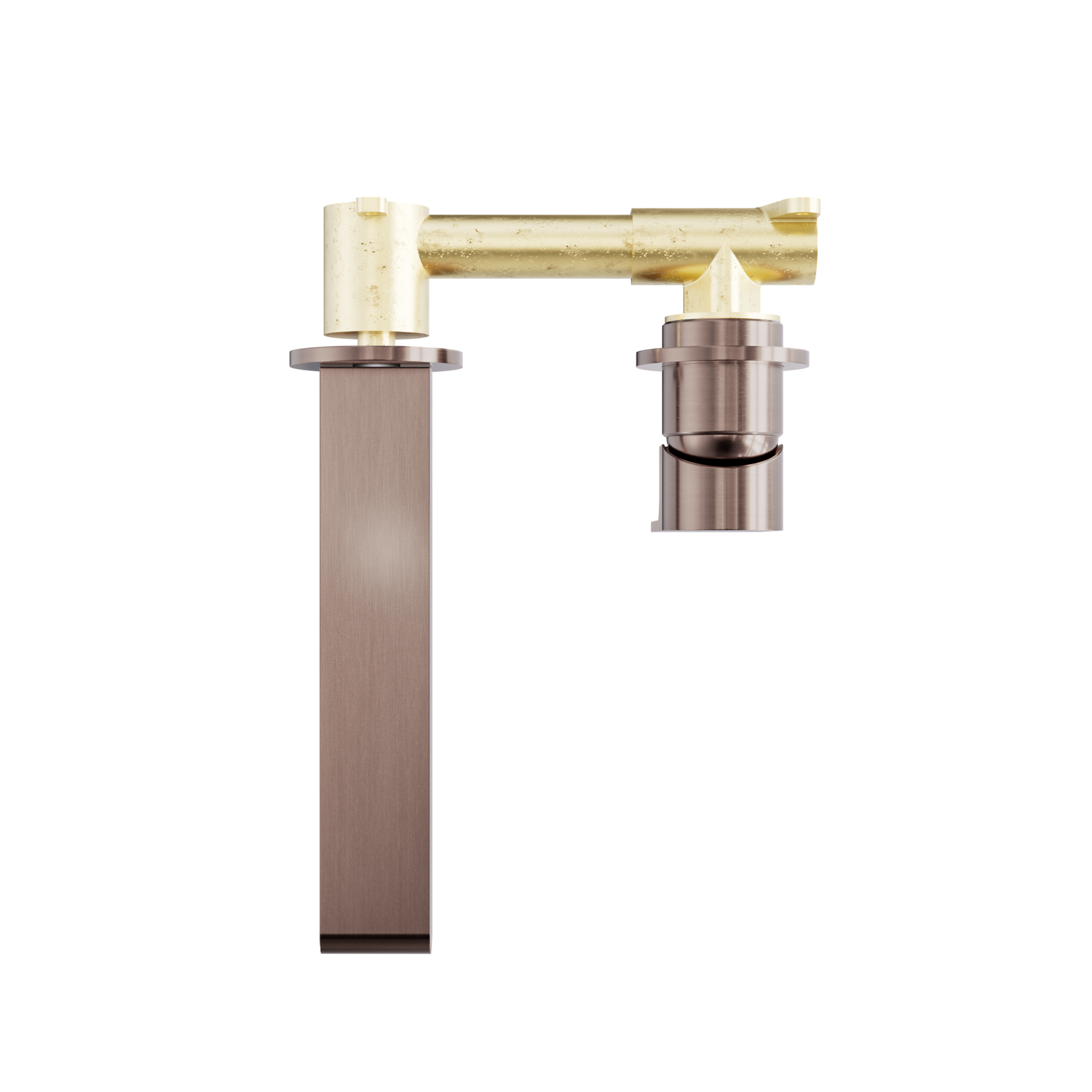Bianca Wall Basin/Bath Mixer Separate Back Plate 187mm Brushed Bronze