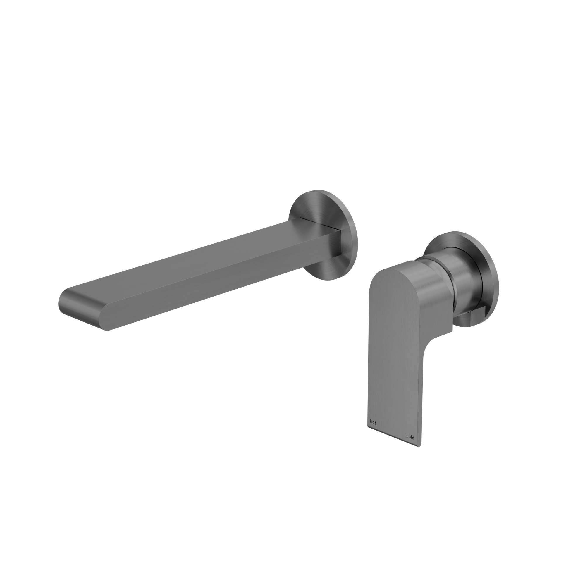 Bianca Wall Basin/Bath Mixer Separate Back Plate 187mm Gun Metal