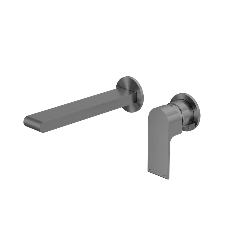 Bianca Wall Basin/Bath Mixer Separate Back Plate 230mm Gun Metal