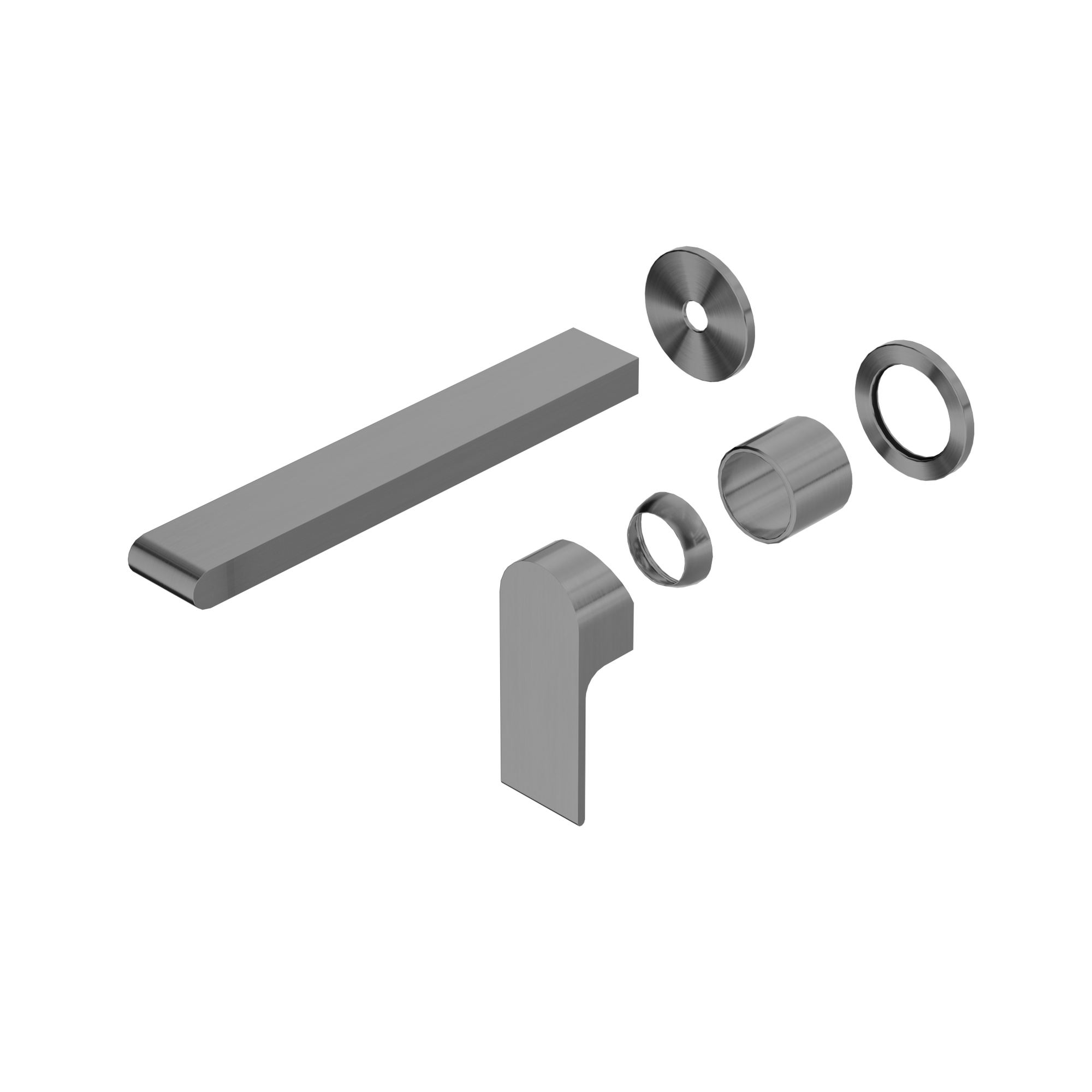 Bianca Wall Basin/Bath Mixer Separate Back Plate 230mm Trim Kits Only Gun Metal