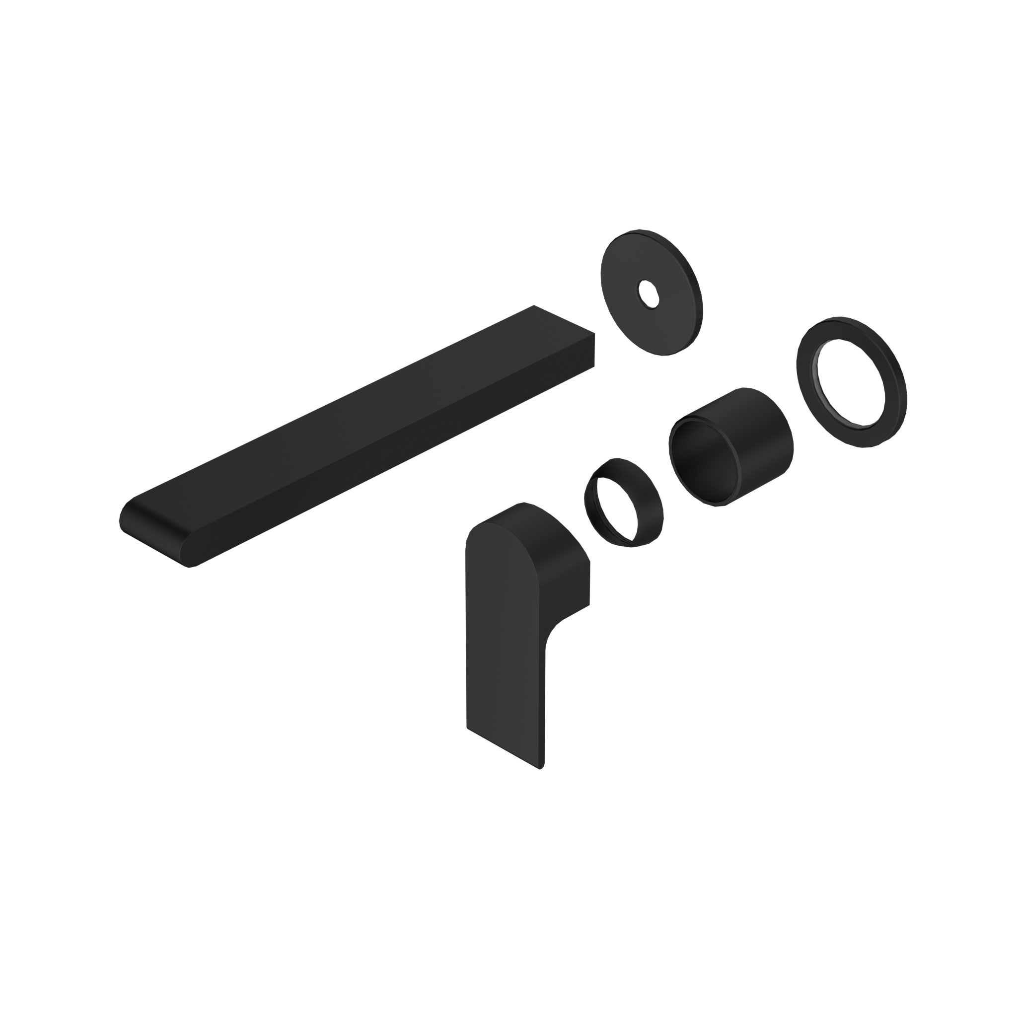Bianca Wall Basin/Bath Mixer Separate Back Plate 230mm Trim Kits Only Matte Black