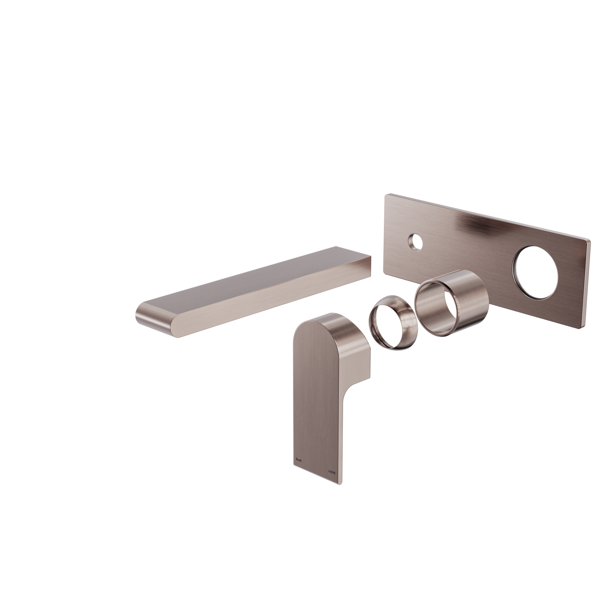 Bianca Wall Basin/Bath Mixer 187mm Trim Kits Only Brushed Bronze