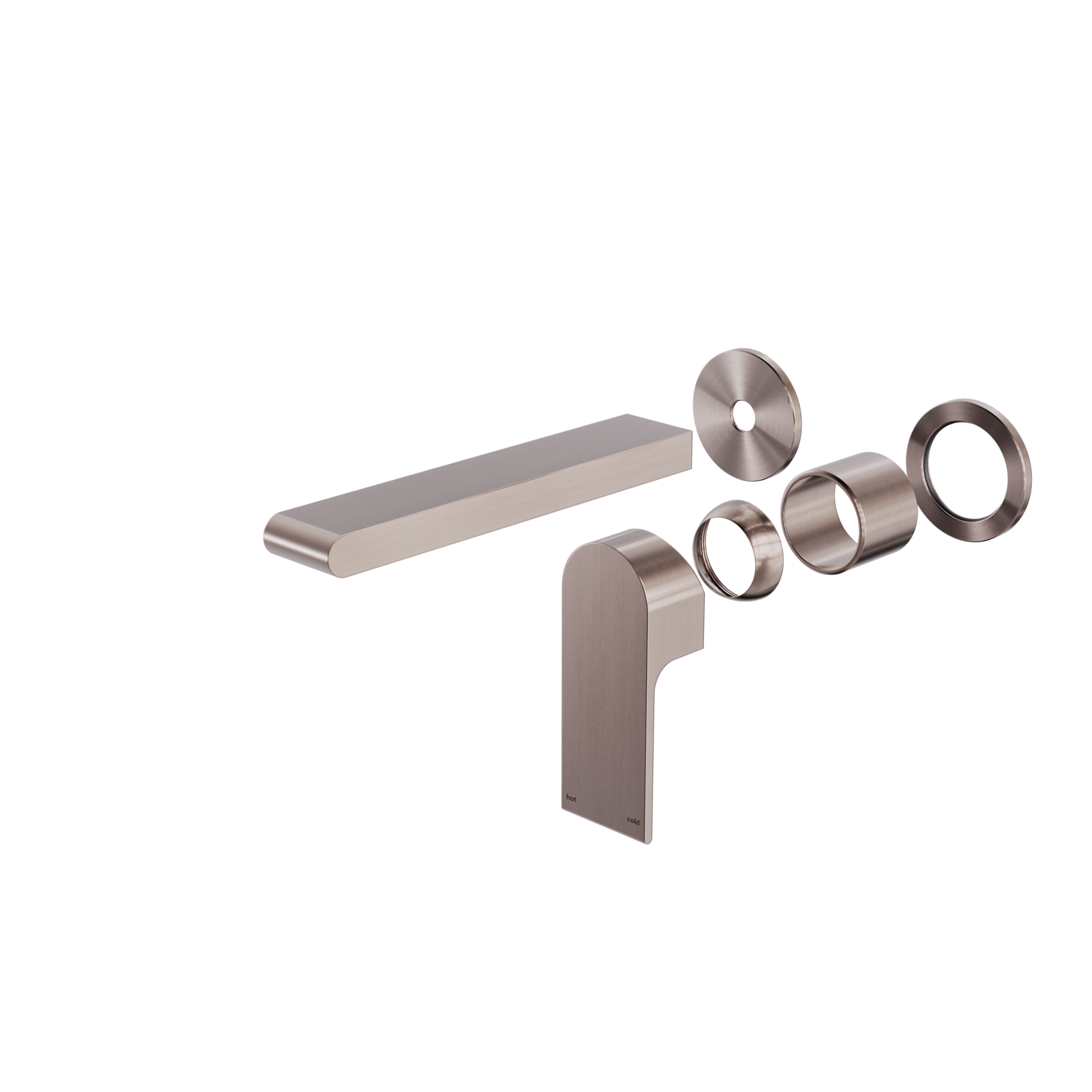 Bianca Wall Basin/Bath Mixer Separate Back Plate 187mm Trim Kits Only Brushed Bronze