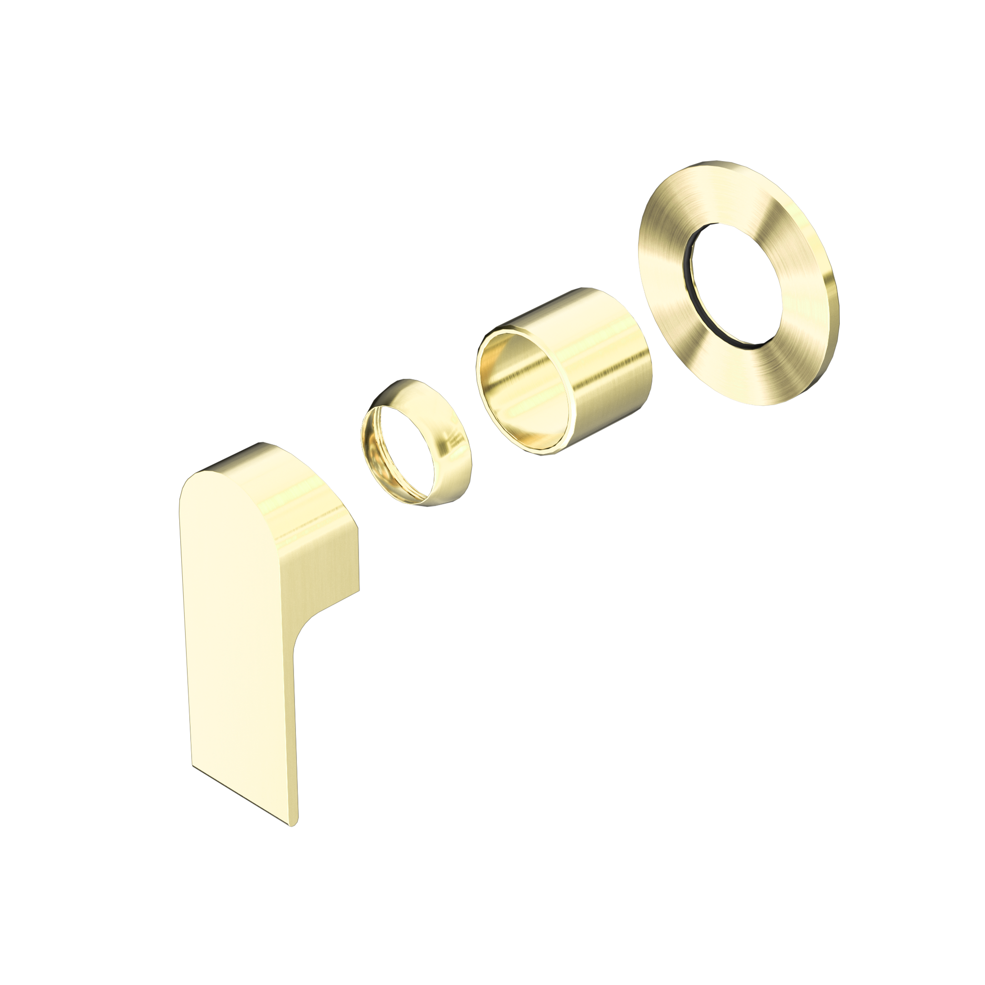 Bianca Shower Mixer 80mm Plate Trim Kits Only Brushed Gold
