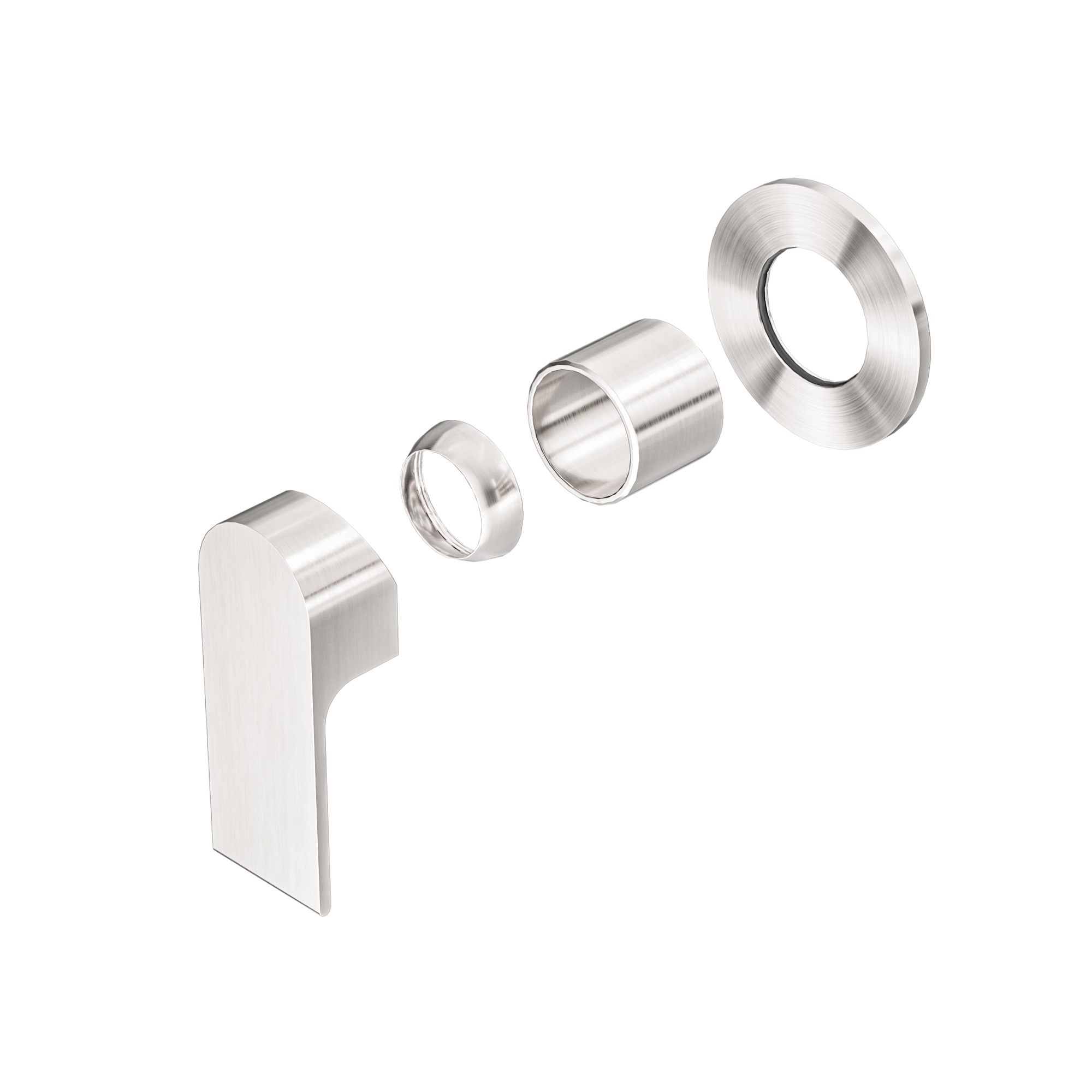 Bianca Shower Mixer 80mm Plate Trim Kits Only Brushed Nickel