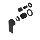 Bianca Shower Mixer With Diverter Separate Back Plate Trim Kits Only Matte Black