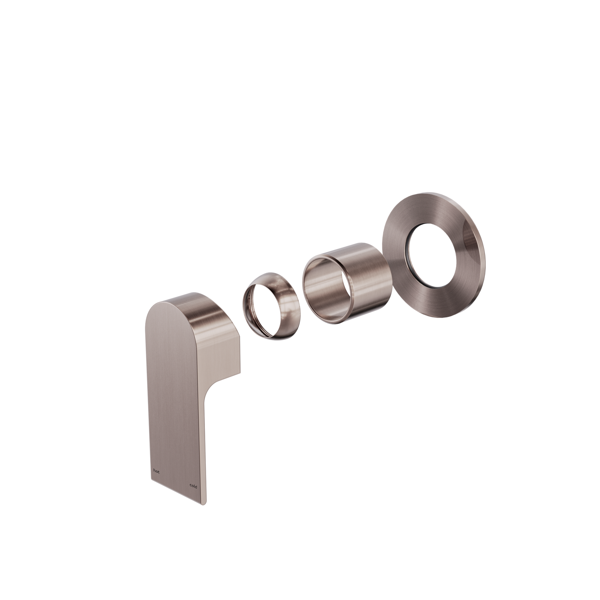 Bianca Shower Mixer 80mm Plate Trim Kits Only Brushed Bronze