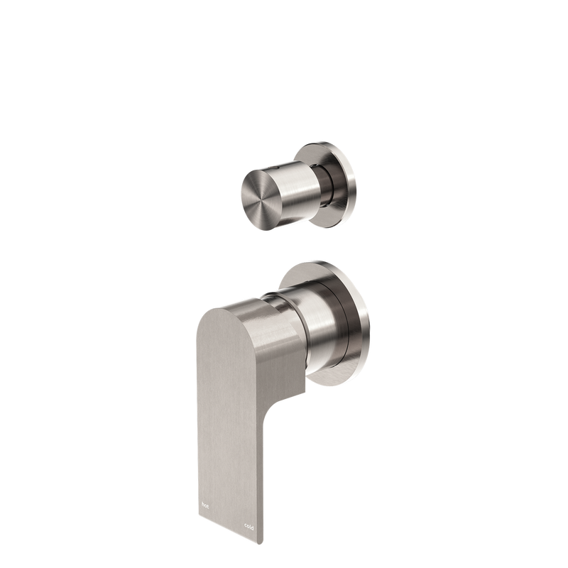 Bianca Shower Mixer With Diverter Separate Back Plate Brushed Nickel