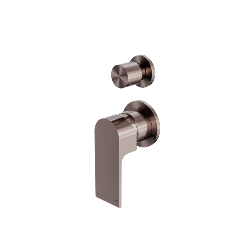 Bianca Shower Mixer With Diverter Separate Back Plate Brushed Bronze