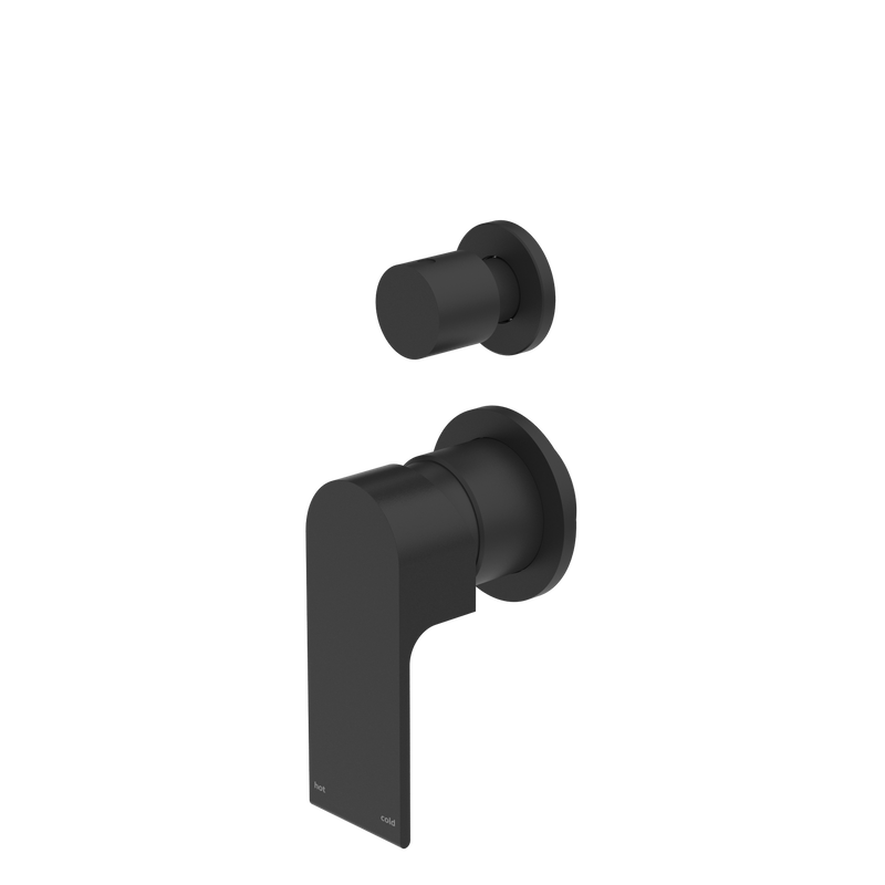 Bianca Shower Mixer With Diverter Separate Back Plate Matte Black