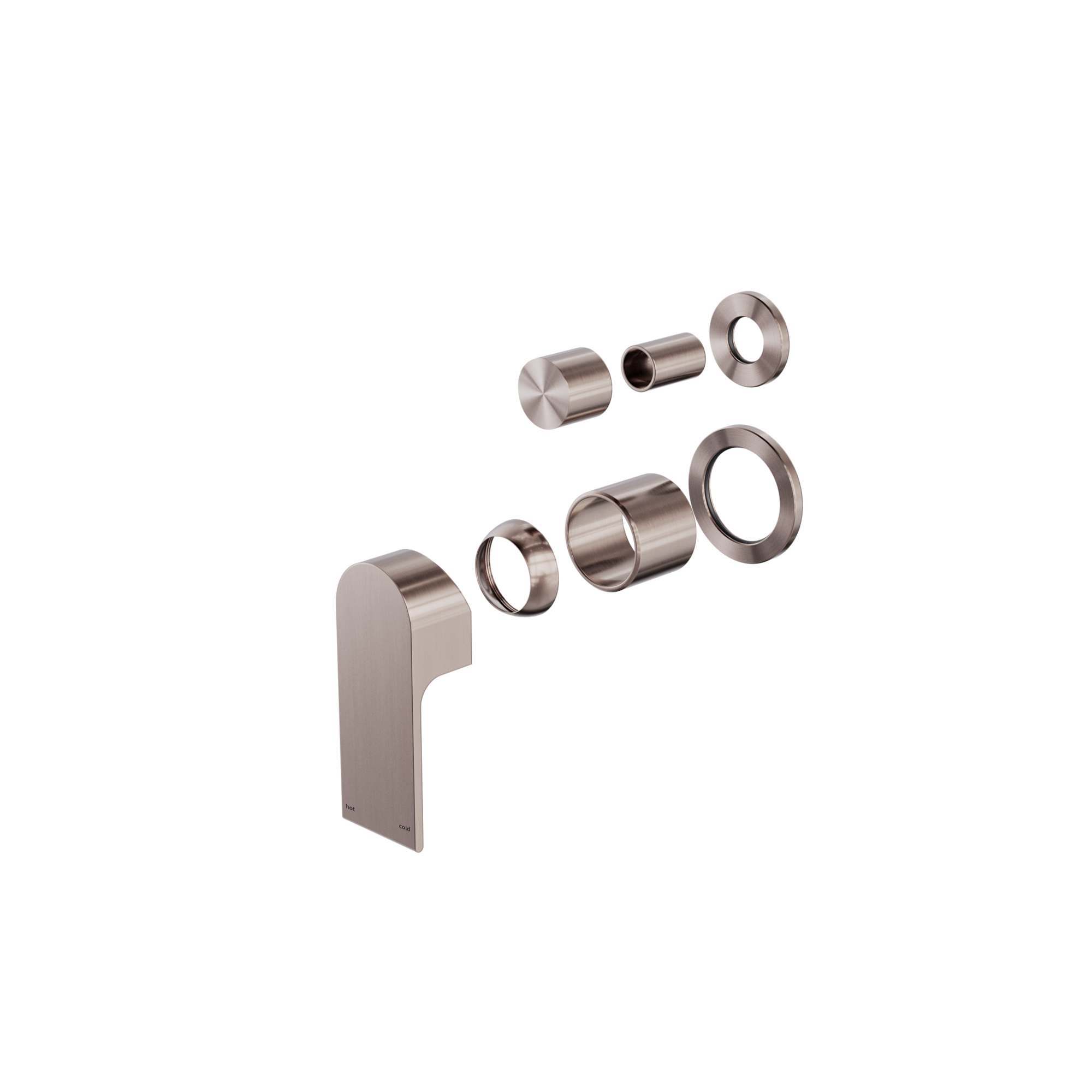 Bianca Shower Mixer With Diverter Separate Back Plate Trim Kits Only Brushed Bronze