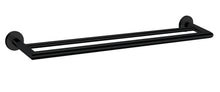 Dolce Double Towel Rail 700mm Matte Black