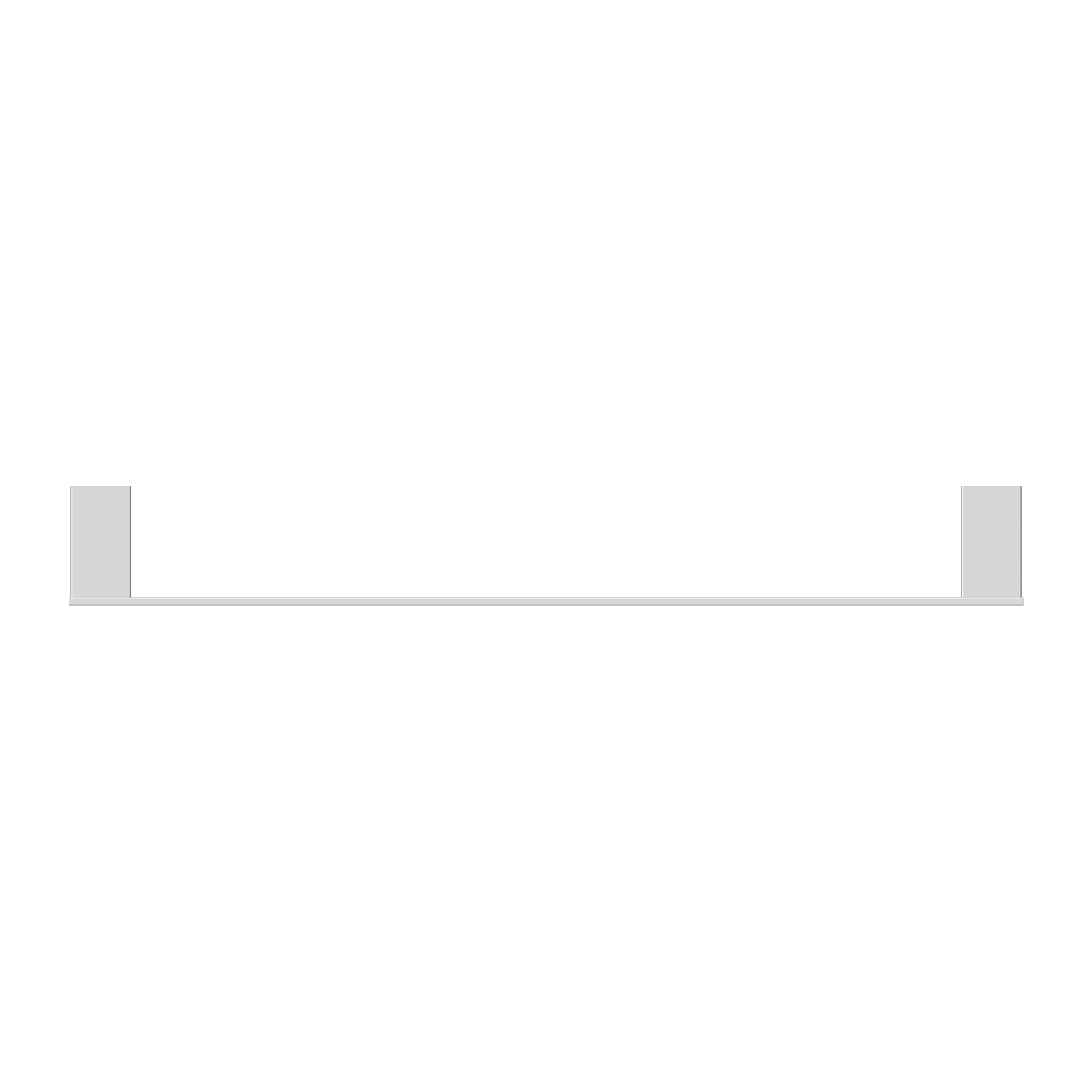 Celia Single Towel Rail 600mm Chrome