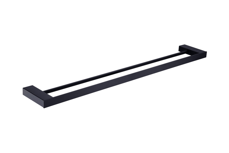 Celia Double Towel Rail 600mm Matte Black