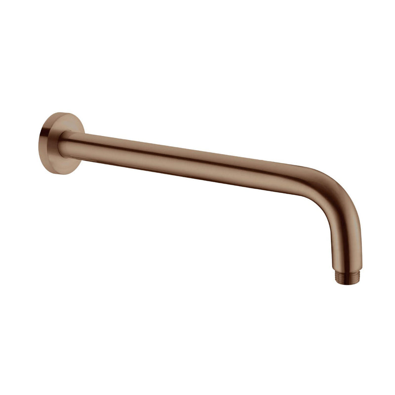 Round Shower Arm 330mm Length Brushed Bronze