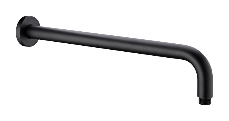 Round Shower Arm 500mm Length Matte Black