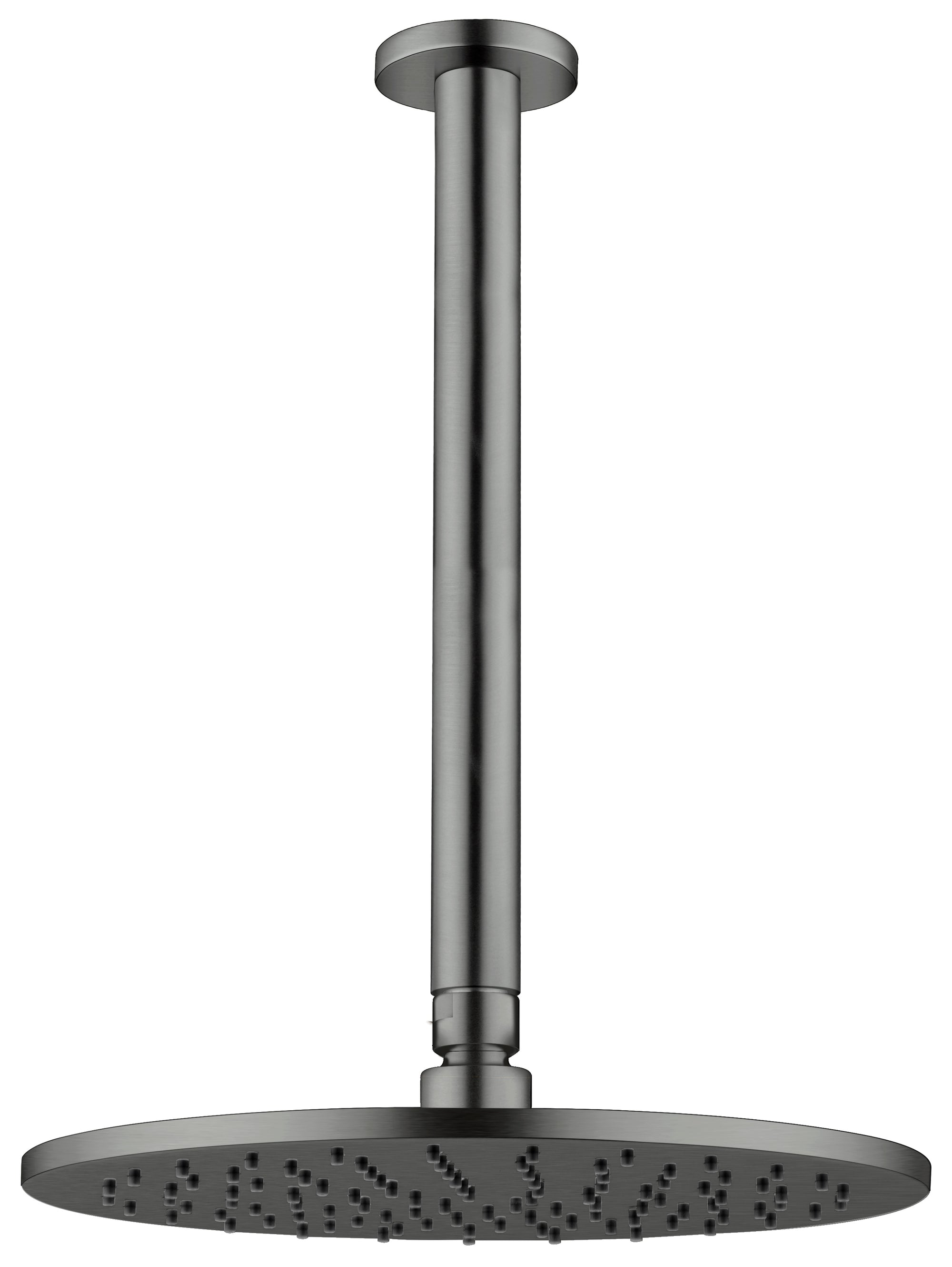 250mm Round Shower Head Gun Metal