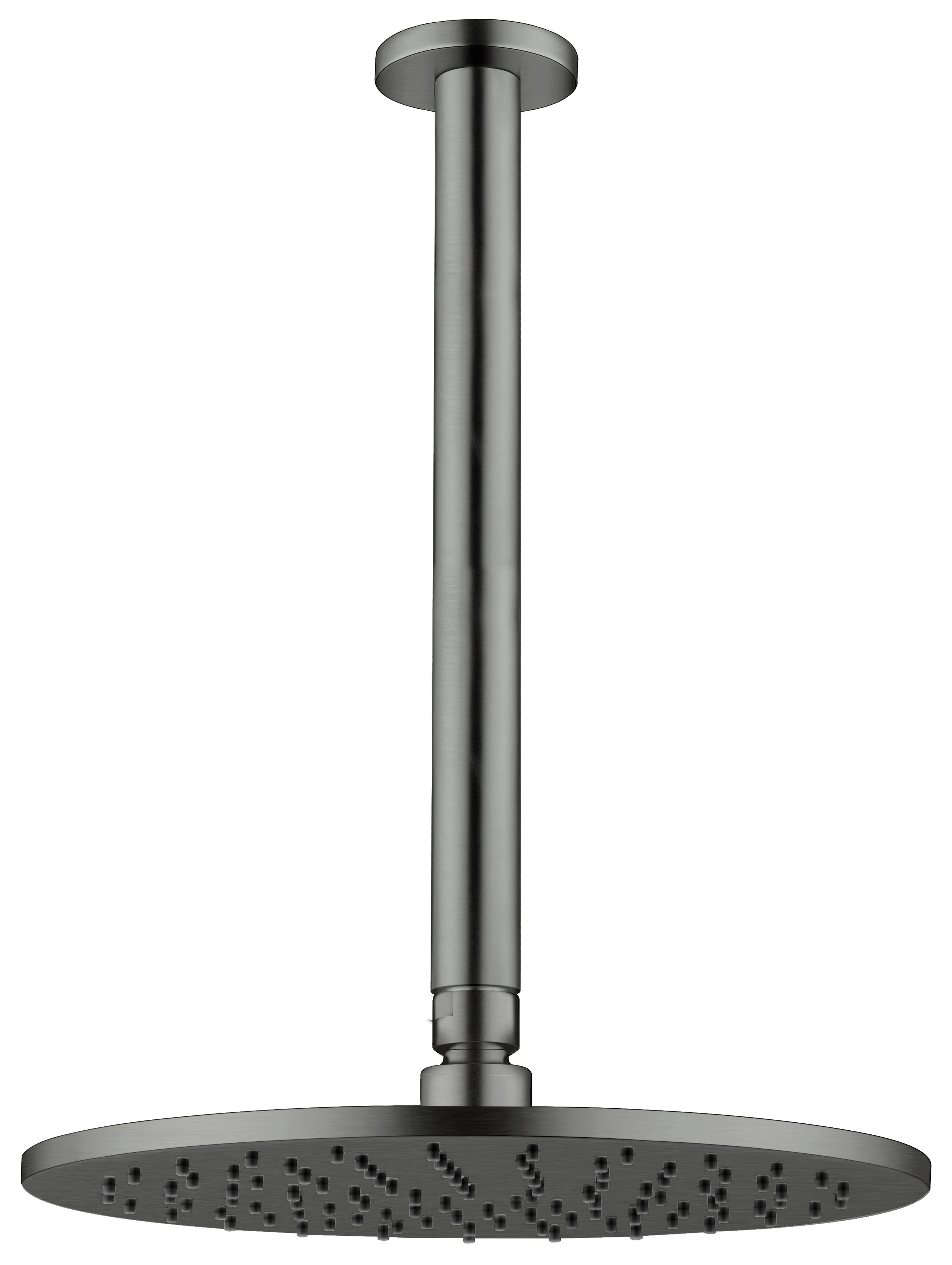 250mm Round Shower Head Gun Metal