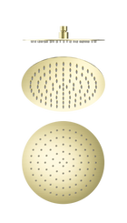 250mm Round Stainless Steel Shower Head 4 Star Rating Brushed Gold