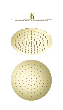 250mm Round Stainless Steel Shower Head 4 Star Rating Brushed Gold