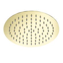 250mm Round Stainless Steel Shower Head 4 Star Rating Brushed Gold