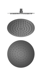 250mm Round Stainless Steel Shower Head 4 Star Rating Gun Metal
