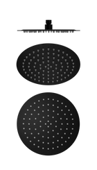 250mm Round Stainless Steel Shower Head 4 Star Rating Matte Black