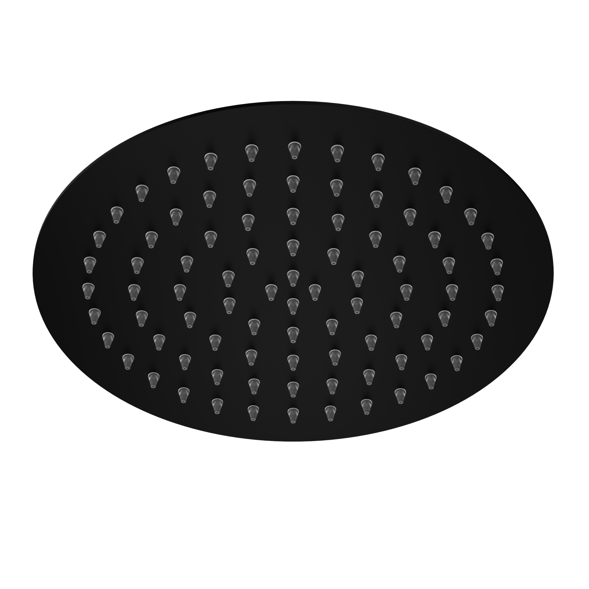 250mm Round Stainless Steel Shower Head 4 Star Rating Matte Black