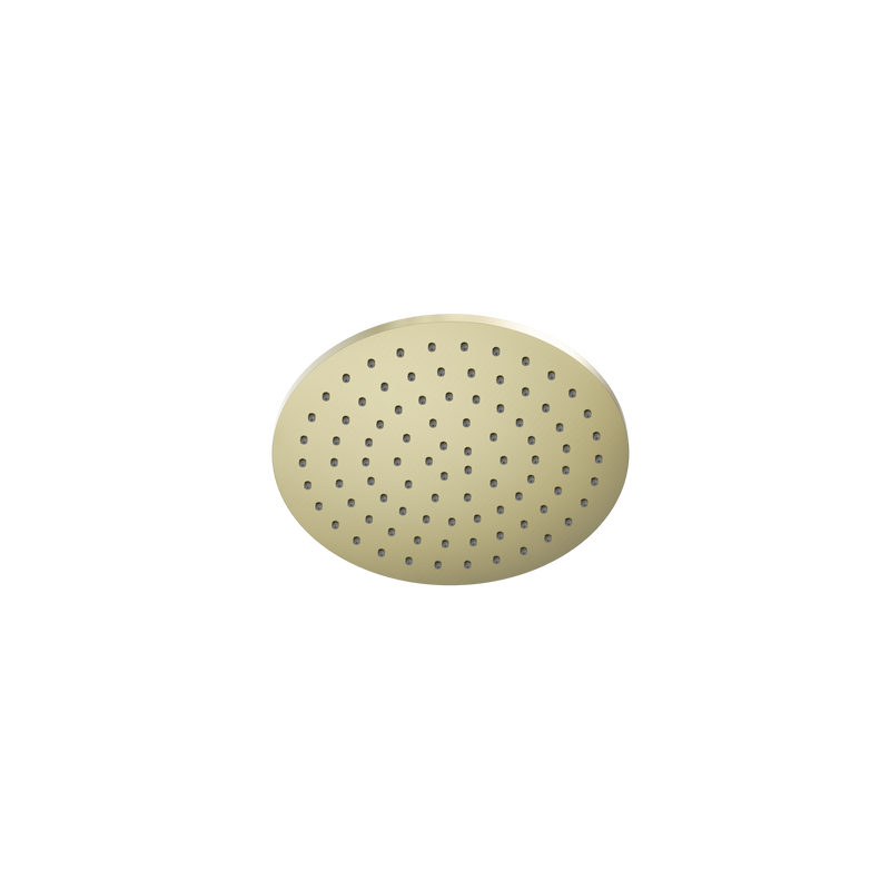 250mm Round Metal Shower Head II Brushed Gold
