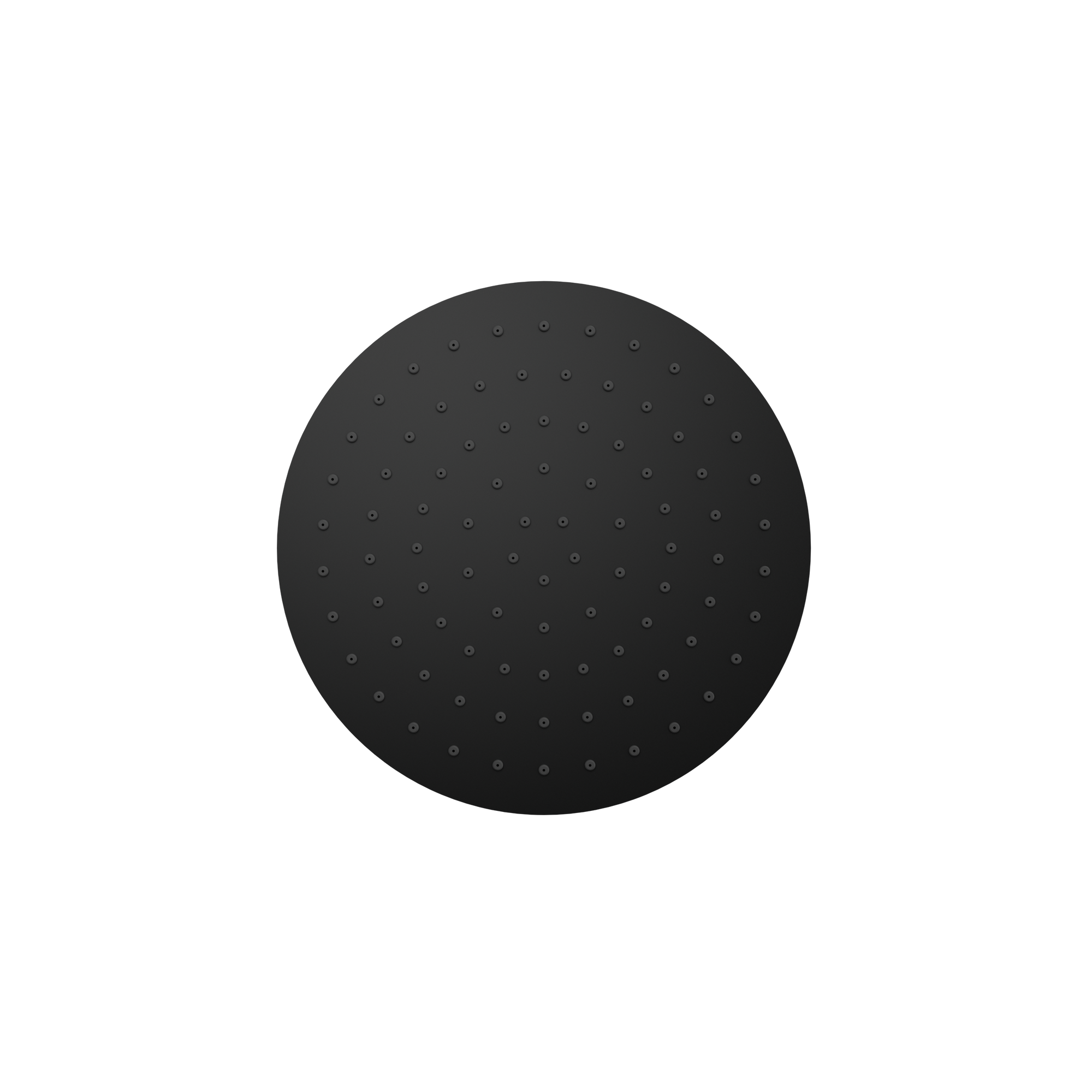 250mm Round Metal Shower Head II Matte Black