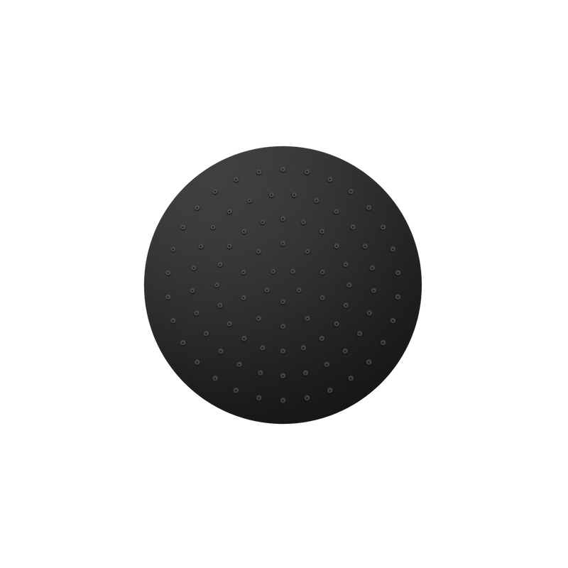 250mm Round Metal Shower Head II Matte Black